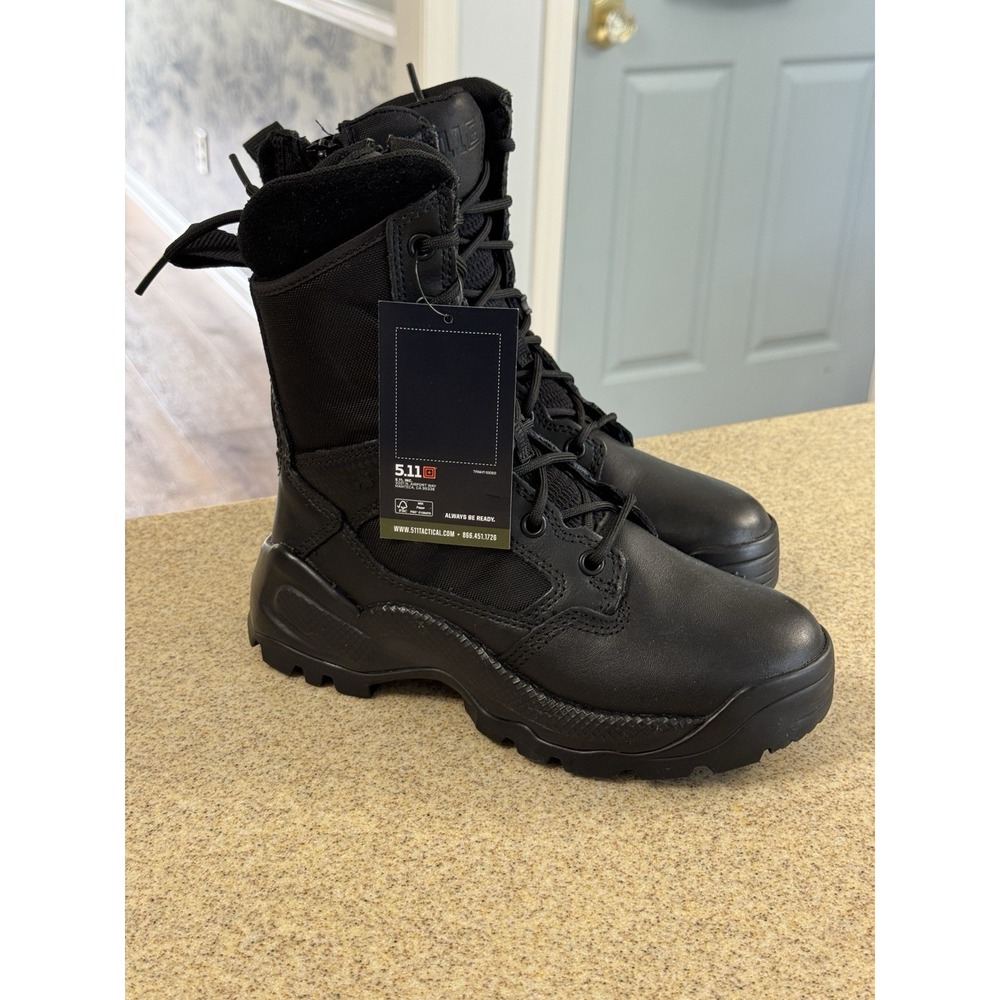 5.11 Tactical Women's ATAC 2.0 8" Leather Boots Sz 5 NWT All Black